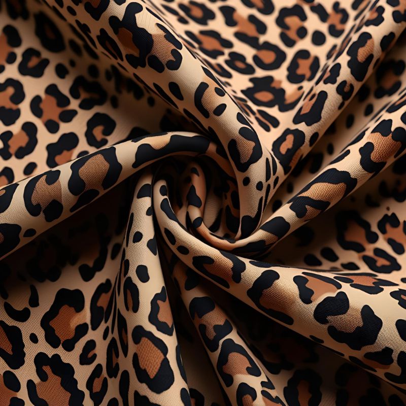 Leopard Print Ponte Knit Fabric